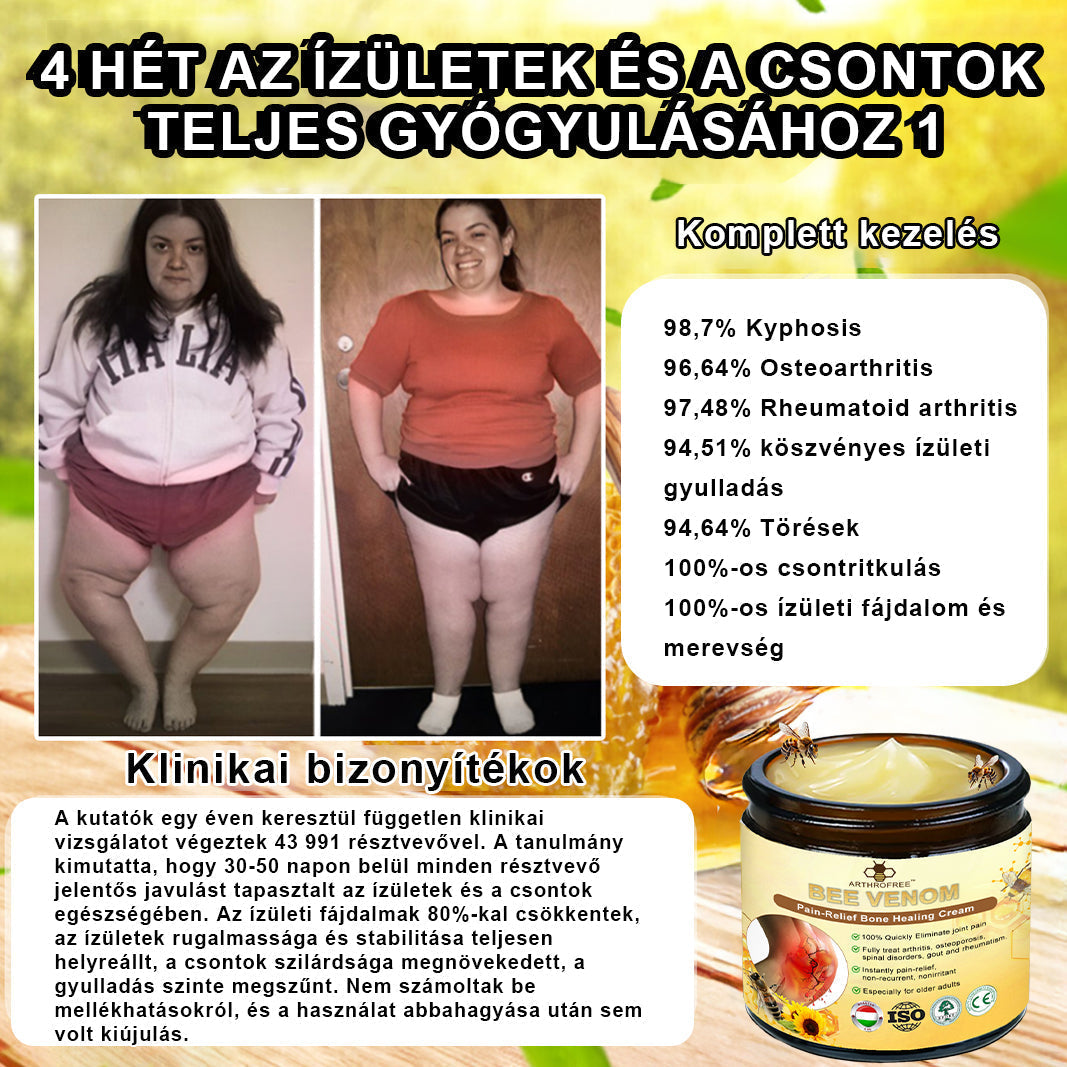 ArthroFree™ 🐝Gydomasis artrito kremas su bičių nuodais ir ciberžole - specialiai sukurtas gydyti ortopedines ligas ir sąnarių skausmus 🍀