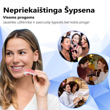 Mėgaukitės šypsena🔥Bikenda™ silikoniniu minkštų protezų rinkiniu🎁(80 % nuolaida ribotą laiką – paskutinės 30 minučių)